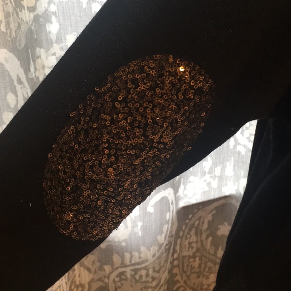 Black Sequin Elbow Boutique Sweater - Picture 4 of 8